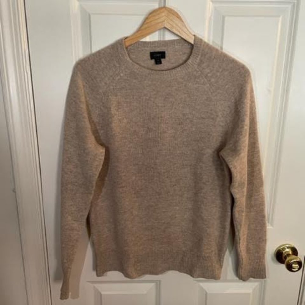 JCrew Tan Lambswool Sweater